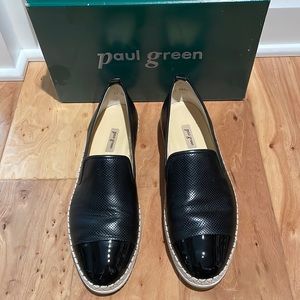 Paul Green Posh Loafer slip on flat. Black, Sz 8.5. Almost new.